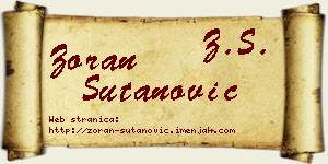 Zoran Šutanović vizit kartica